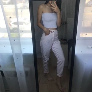 baby pink Bill Blass vintage mom jeans